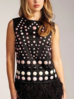 Cynthia Rowley Archive 2011 Cornichon Vest Top Runway Size 4
